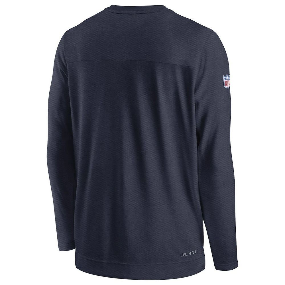 Tennessee Titans Sideline Lockup Performance Pullover Sweatshirt - Navy sale