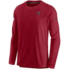 Tampa Bay Buccaneers Sideline Lockup Performance Pullover Sweatshirt - Red sale