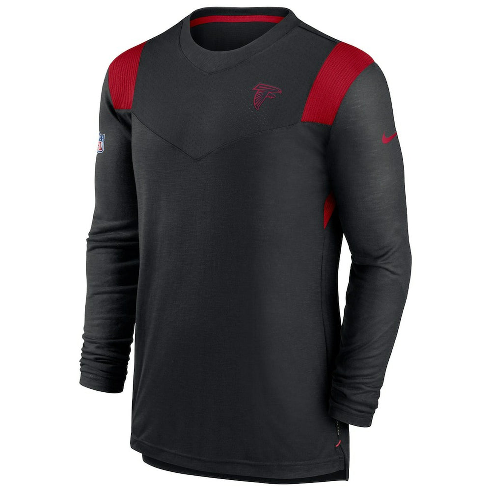 Atlanta Falcons Sideline Tonal Logo Performance Player Long Sleeve T-Shirt - Black outlet