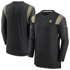 New Orleans Saints Sideline Tonal Logo Performance Player Long Sleeve T-Shirt - Black cheap