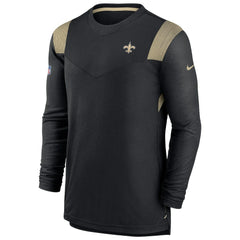 New Orleans Saints Sideline Tonal Logo Performance Player Long Sleeve T-Shirt - Black cheap
