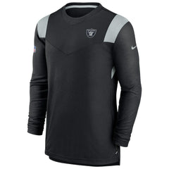 Las Vegas Raiders Sideline Tonal Logo Performance Player Long Sleeve T-Shirt - Black discount