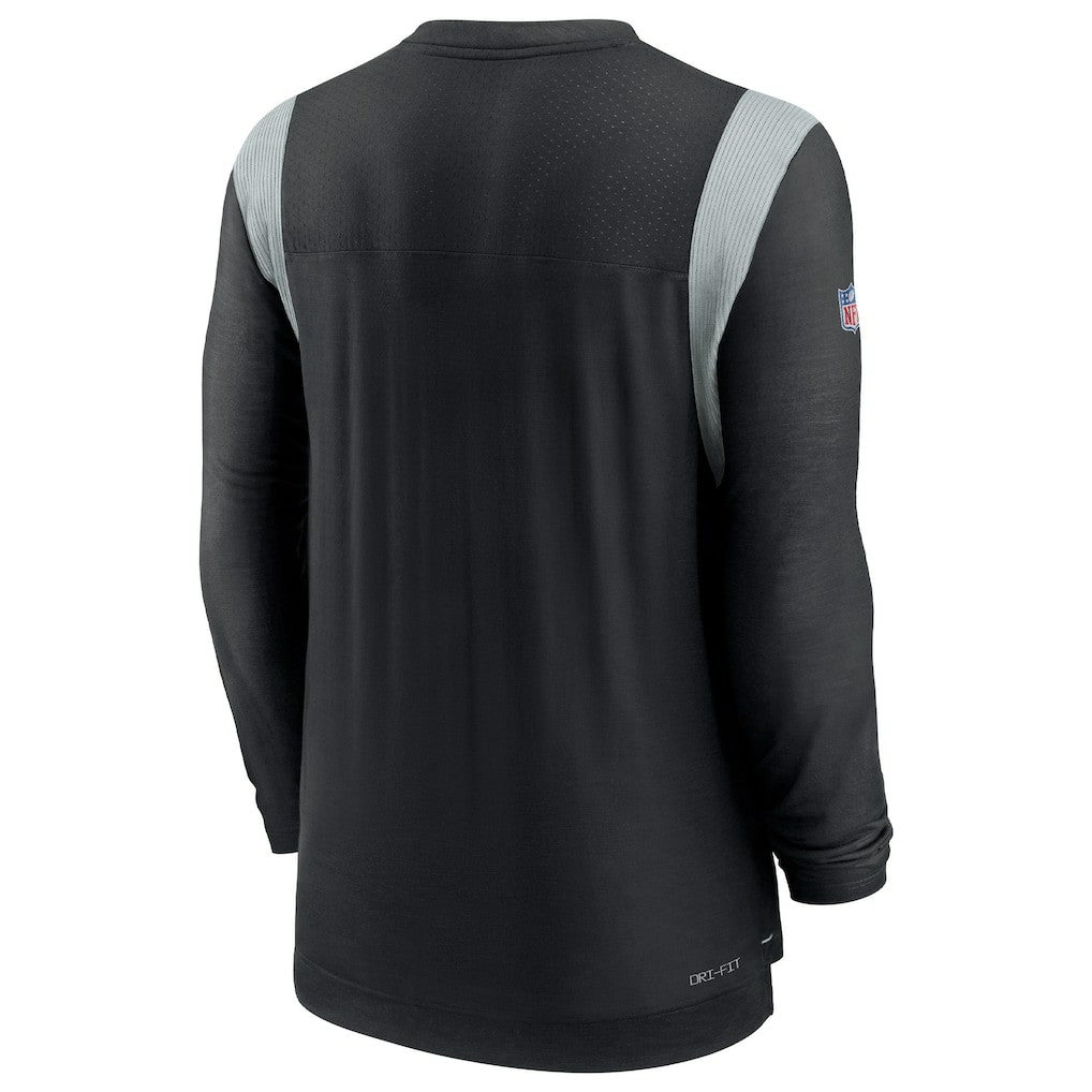 Las Vegas Raiders Sideline Tonal Logo Performance Player Long Sleeve T-Shirt - Black discount
