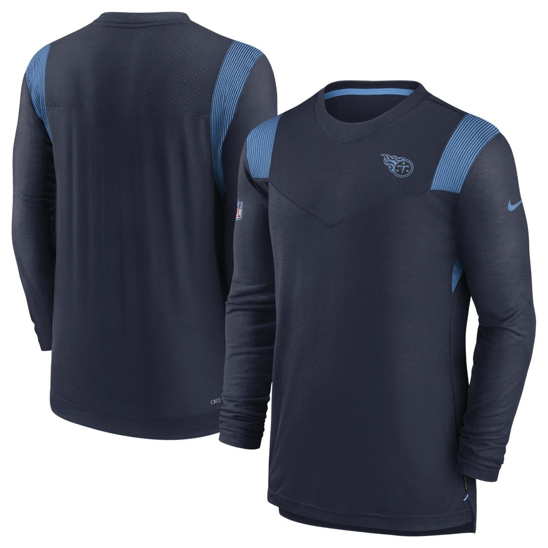 Tennessee Titans Sideline Tonal Logo Performance Player Long Sleeve T-Shirt - Navy cheap