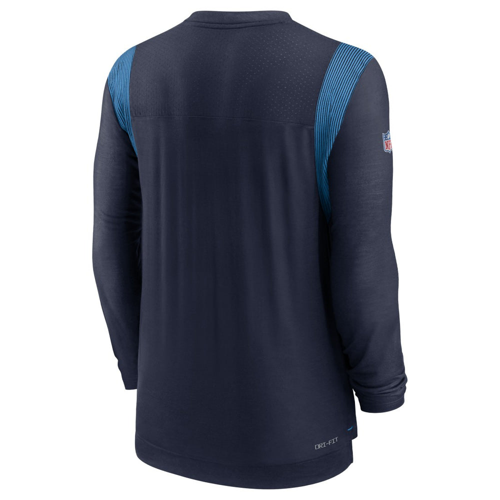 Tennessee Titans Sideline Tonal Logo Performance Player Long Sleeve T-Shirt - Navy cheap