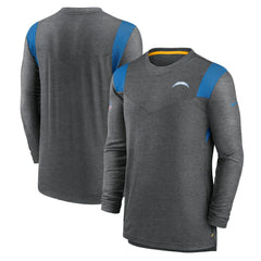 Los Angeles Chargers Sideline Tonal Logo Performance Player Long Sleeve T-Shirt - Charcoal online