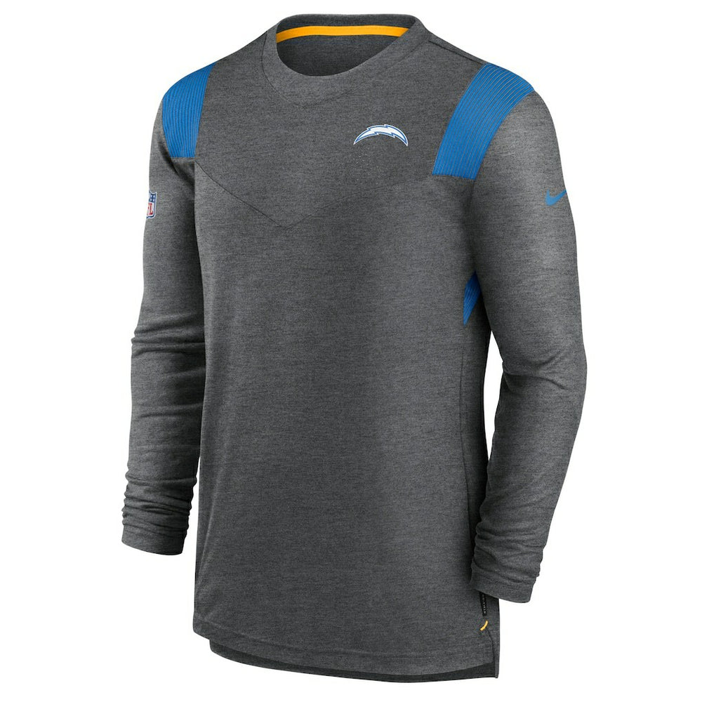 Los Angeles Chargers Sideline Tonal Logo Performance Player Long Sleeve T-Shirt - Charcoal online