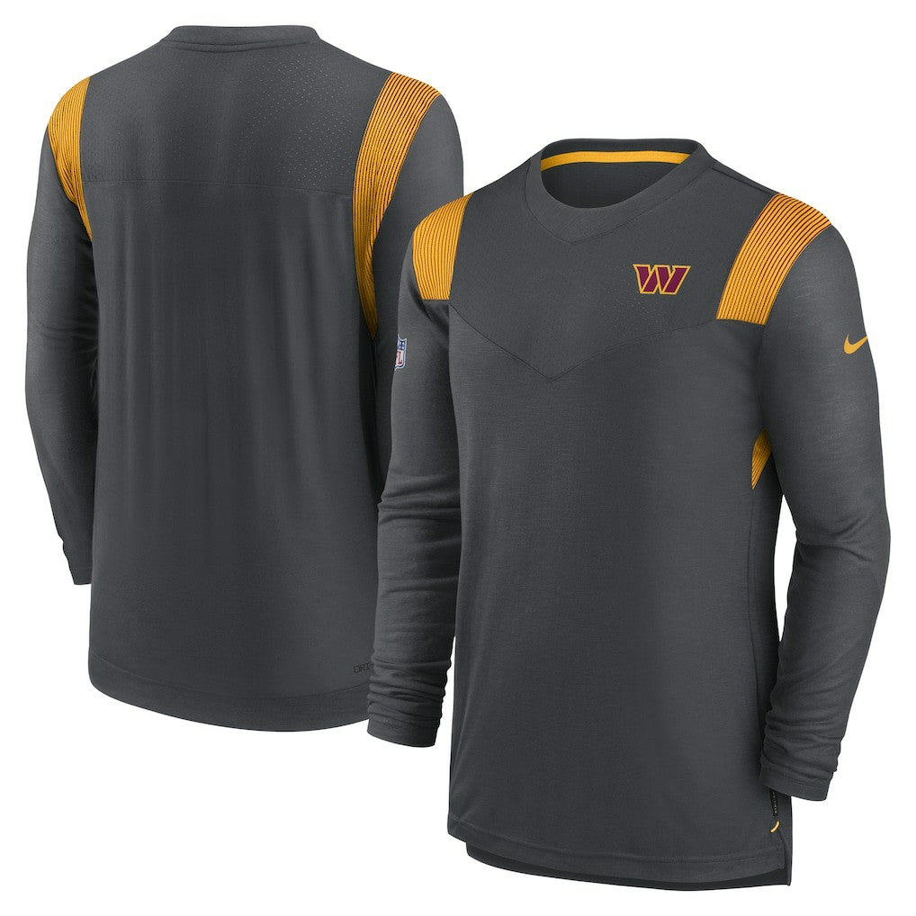 Washington Commanders Sideline Tonal Logo Performance Player Long Sleeve T-Shirt - Charcoal sale