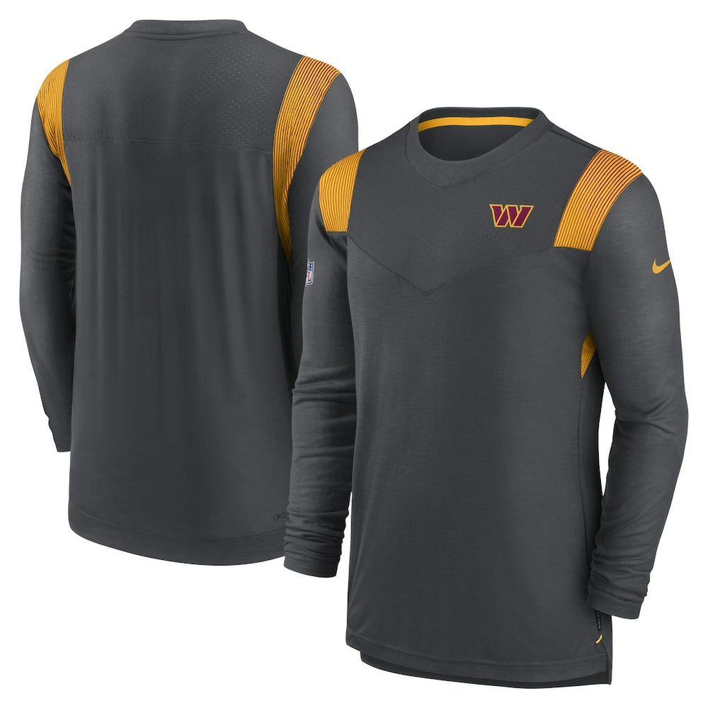 Washington Commanders Sideline Tonal Logo Performance Player Long Sleeve T-Shirt - Charcoal sale