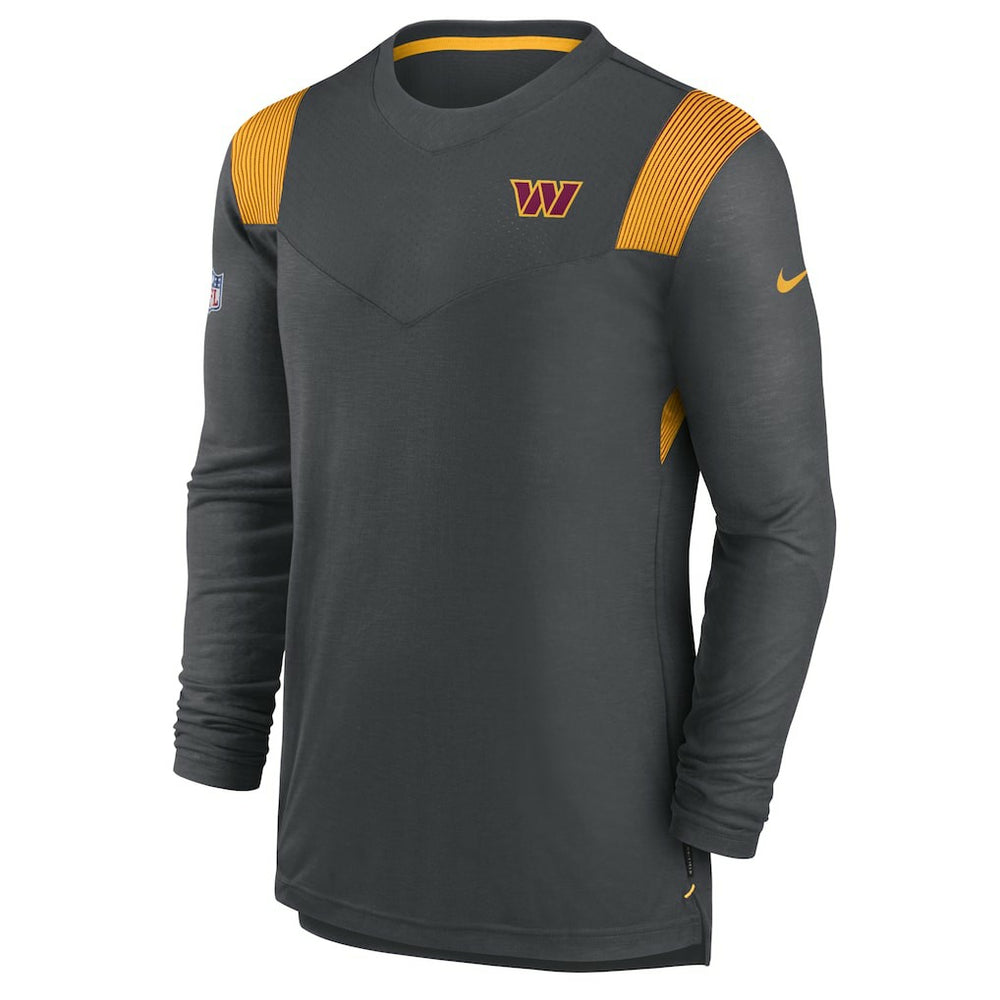 Washington Commanders Sideline Tonal Logo Performance Player Long Sleeve T-Shirt - Charcoal sale