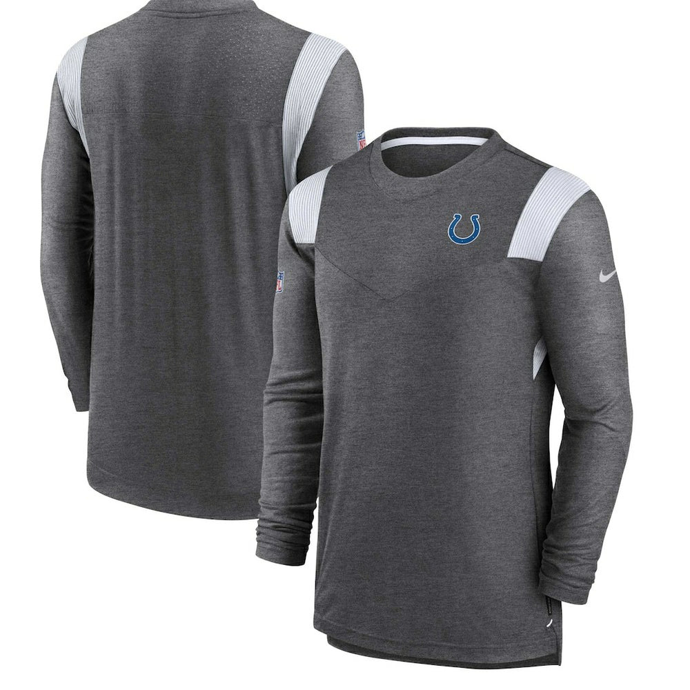 Indianapolis Colts Sideline Tonal Logo Performance Player Long Sleeve T-Shirt - Charcoal cheap