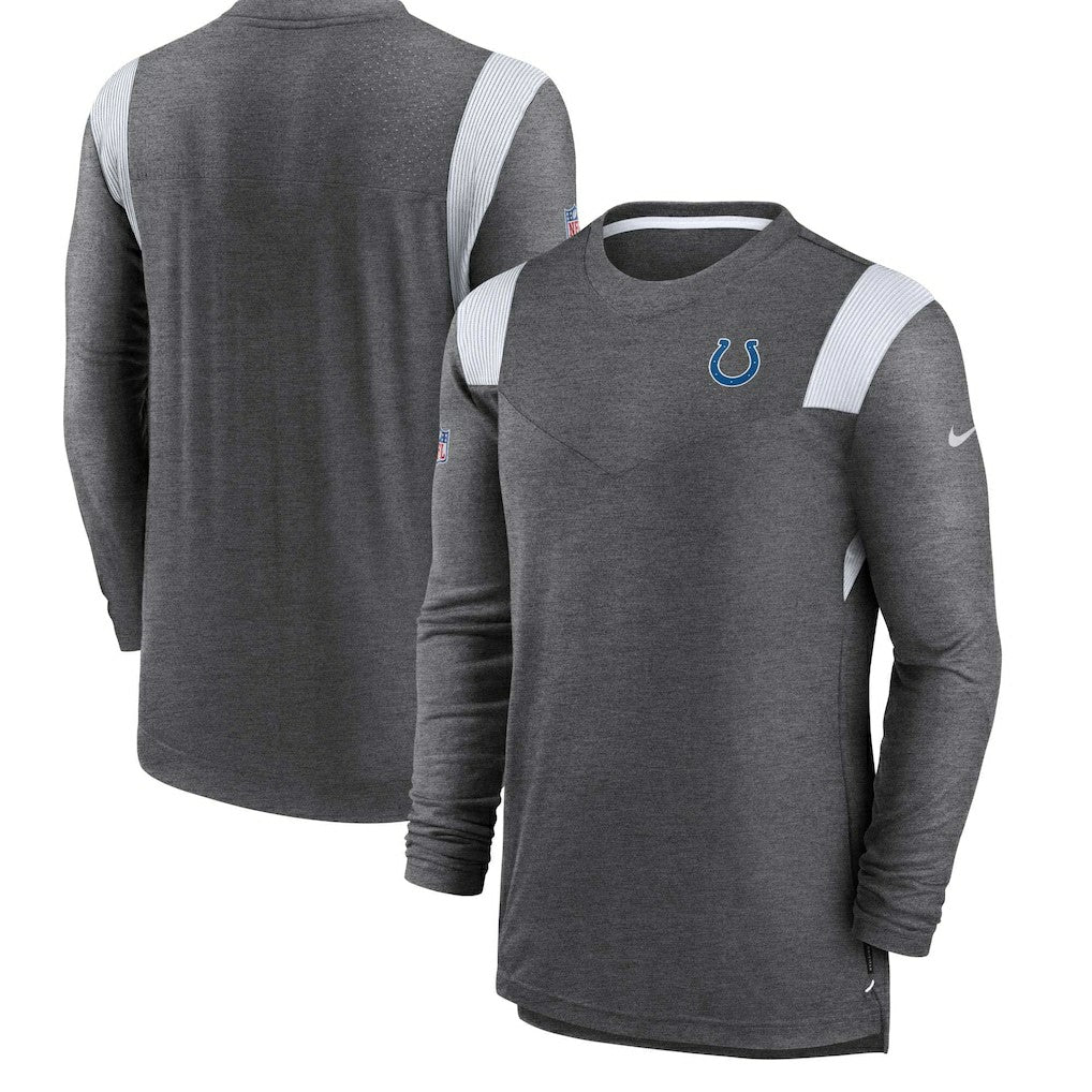 Indianapolis Colts Sideline Tonal Logo Performance Player Long Sleeve T-Shirt - Charcoal cheap