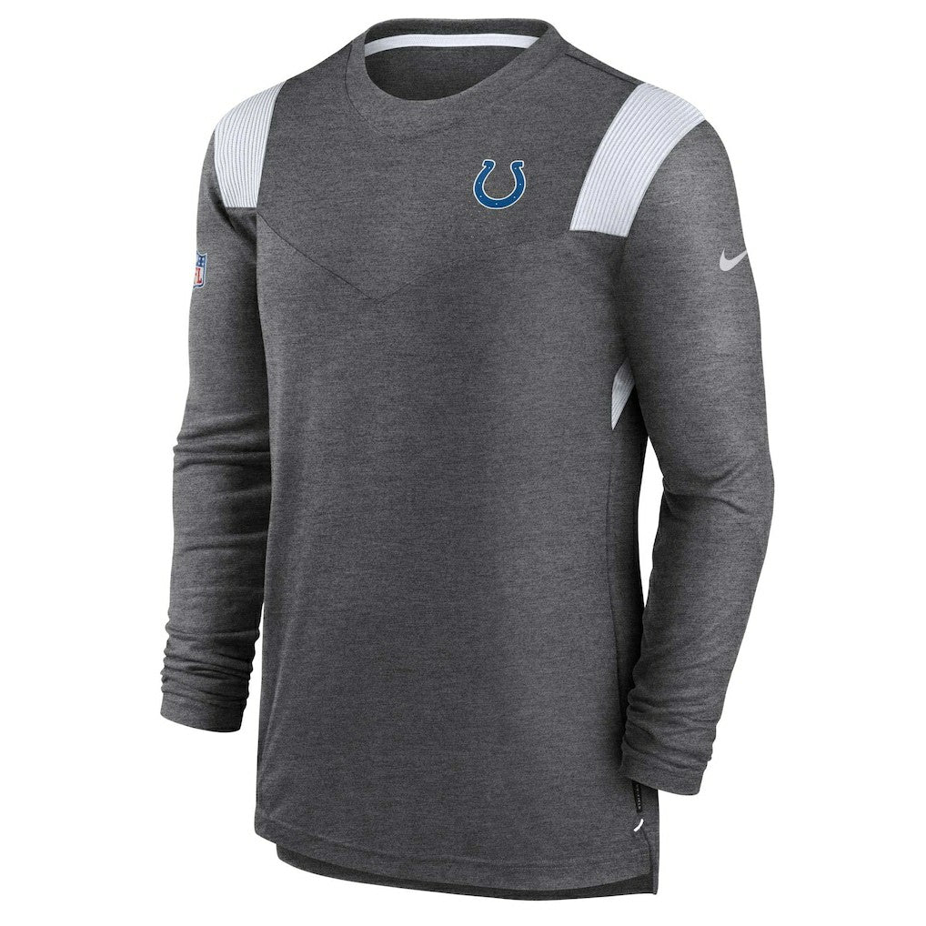 Indianapolis Colts Sideline Tonal Logo Performance Player Long Sleeve T-Shirt - Charcoal cheap