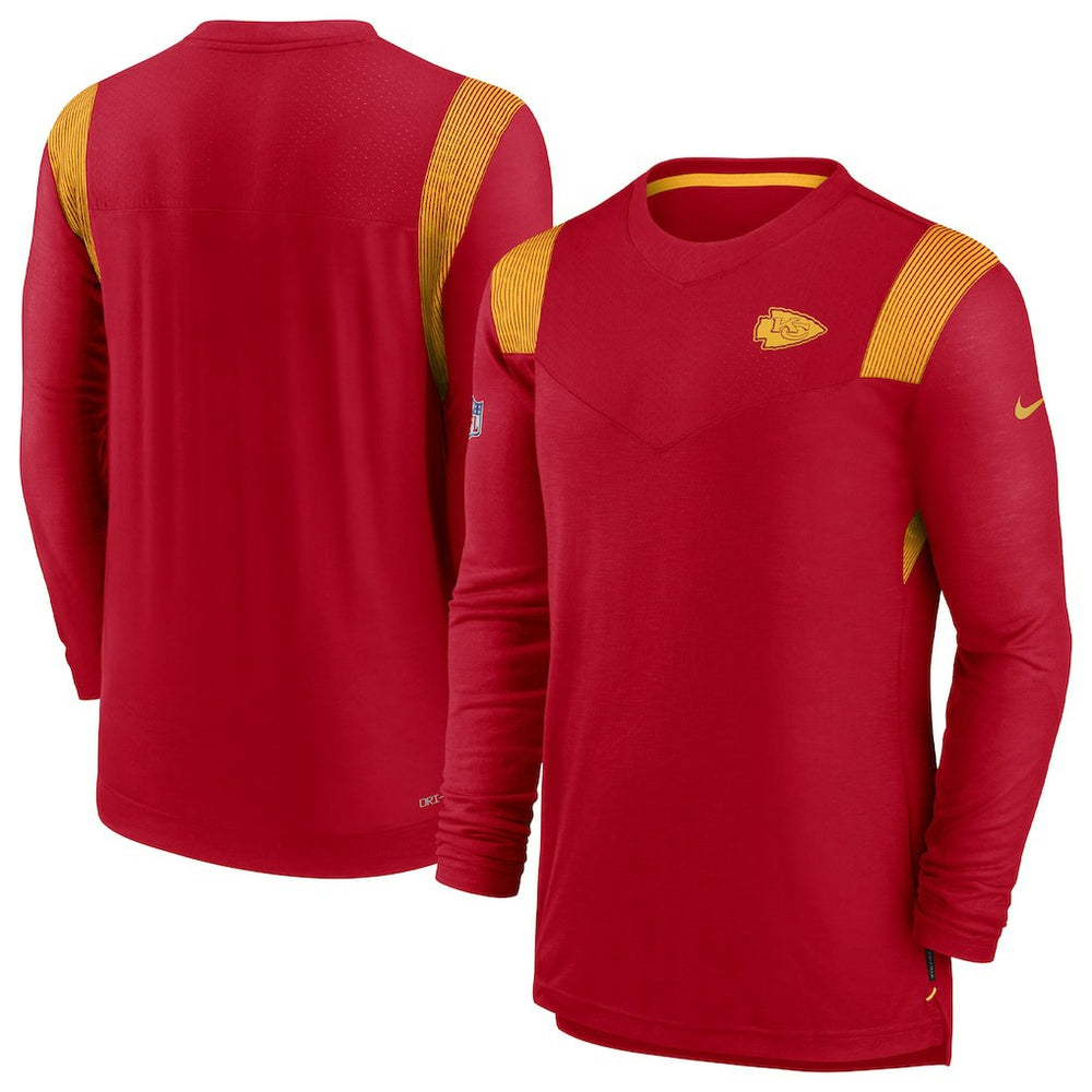 Kansas City Chiefs Sideline Tonal Logo Performance Player Long Sleeve T-Shirt - Red online