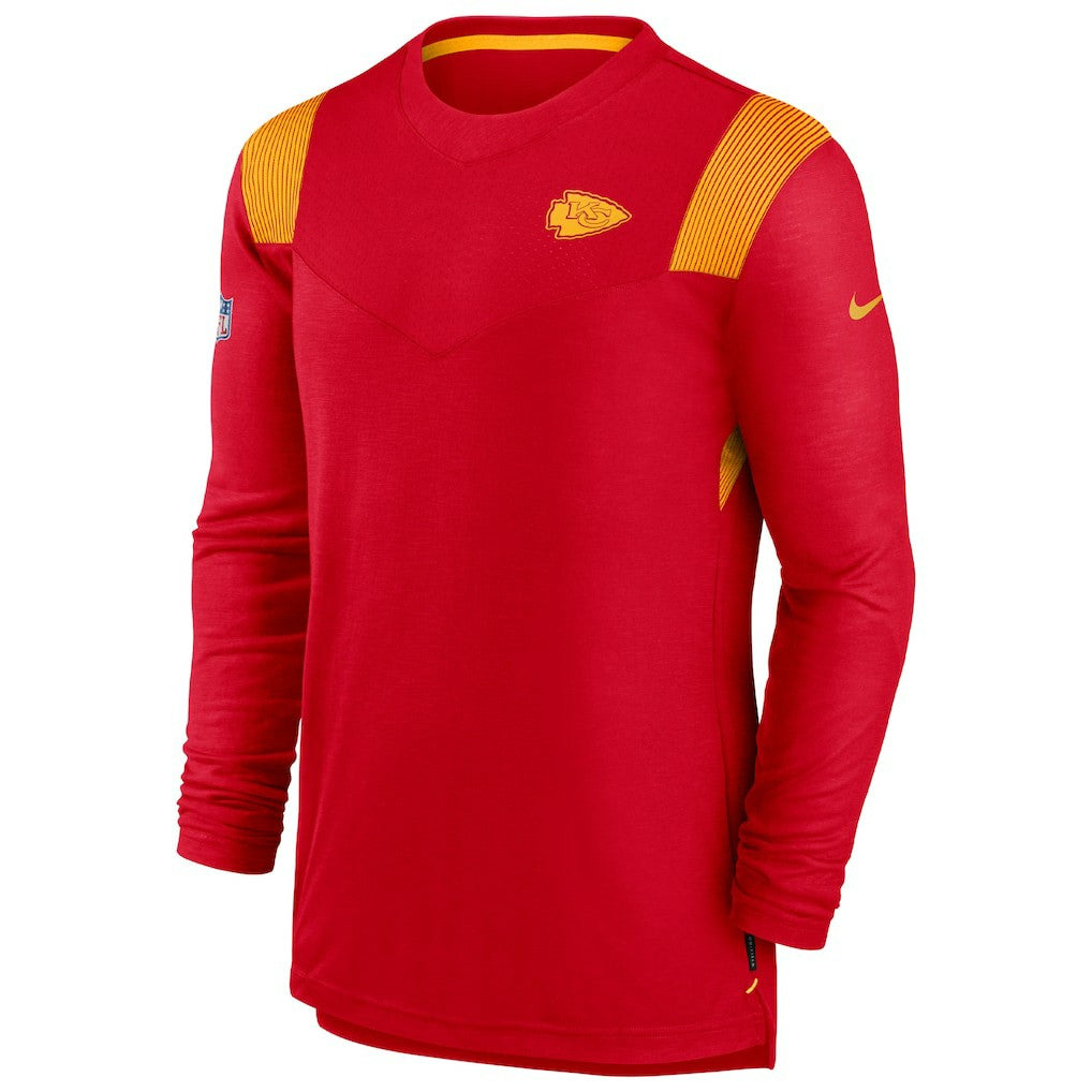 Kansas City Chiefs Sideline Tonal Logo Performance Player Long Sleeve T-Shirt - Red online