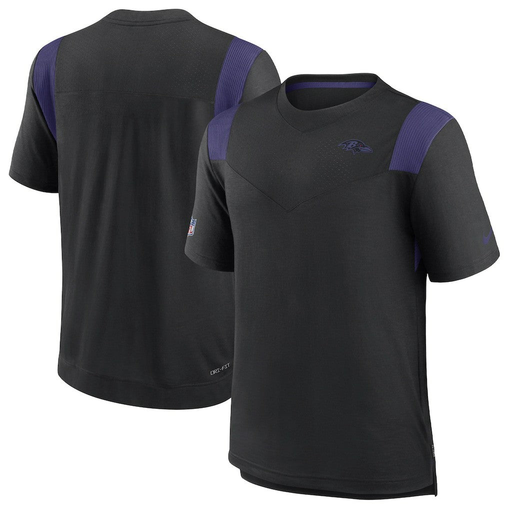 Baltimore Ravens Sideline Tonal Logo Performance Player T-Shirt - Black cheap