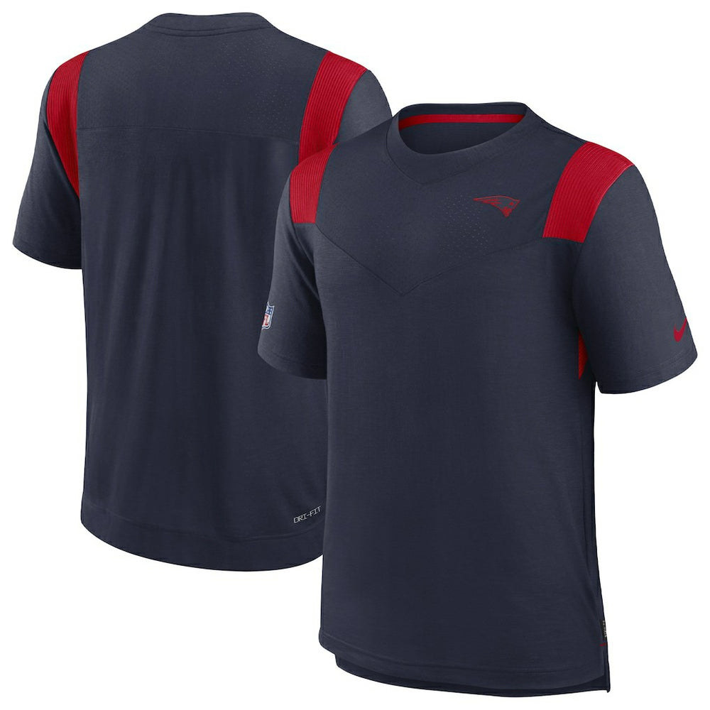 New England Patriots Sideline Tonal Logo Performance Player T-Shirt - Navy sale