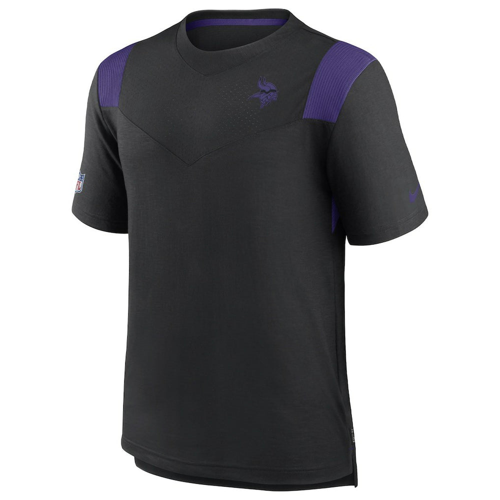 Minnesota Vikings Sideline Tonal Logo Performance Player T-Shirt - Black for sale