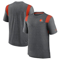 Cleveland Browns Sideline Tonal Logo Performance Player T-Shirt - Heather Charcoal online