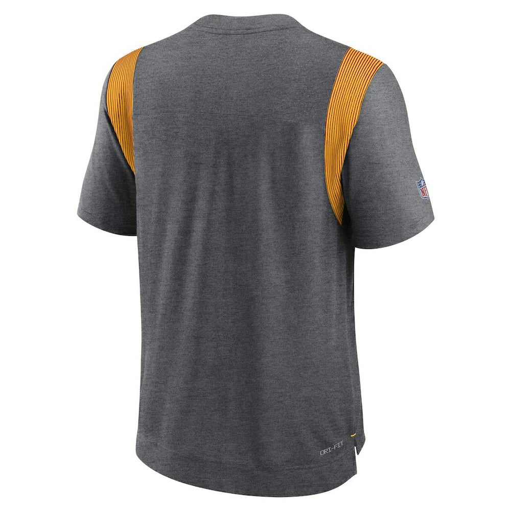 Green Bay Packers Sideline Tonal Logo Performance Player T-Shirt - Heather Charcoal for sale