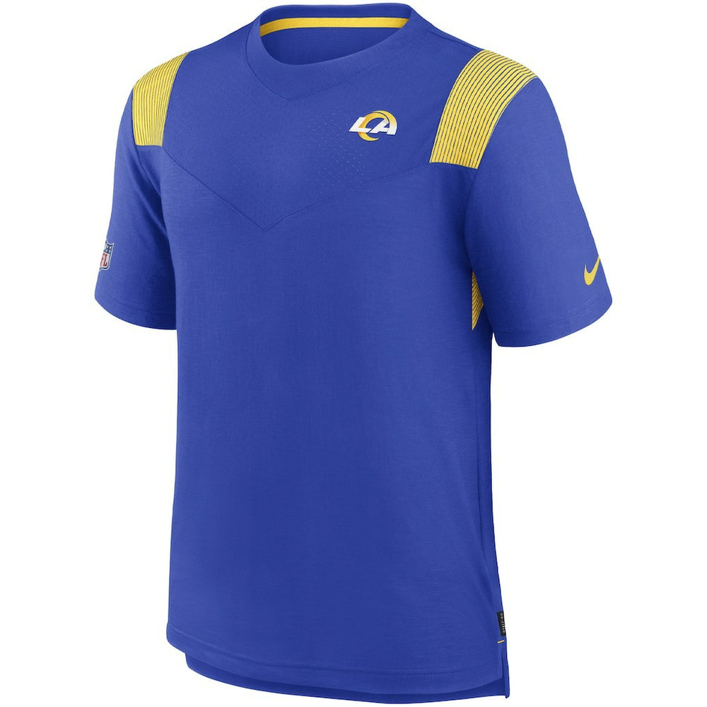 Los Angeles Rams Sideline Tonal Logo Performance Player T-Shirt - Royal on sale
