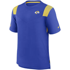 Los Angeles Rams Sideline Tonal Logo Performance Player T-Shirt - Royal on sale