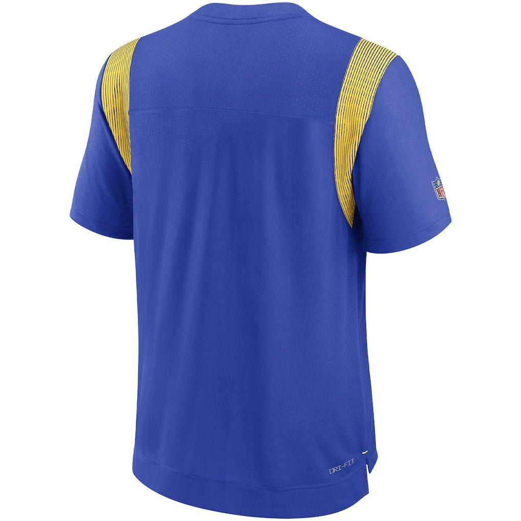 Los Angeles Rams Sideline Tonal Logo Performance Player T-Shirt - Royal on sale
