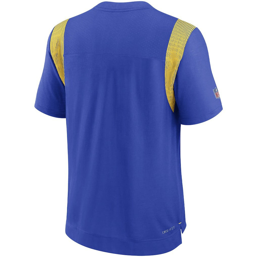 Los Angeles Rams Sideline Tonal Logo Performance Player T-Shirt - Royal on sale
