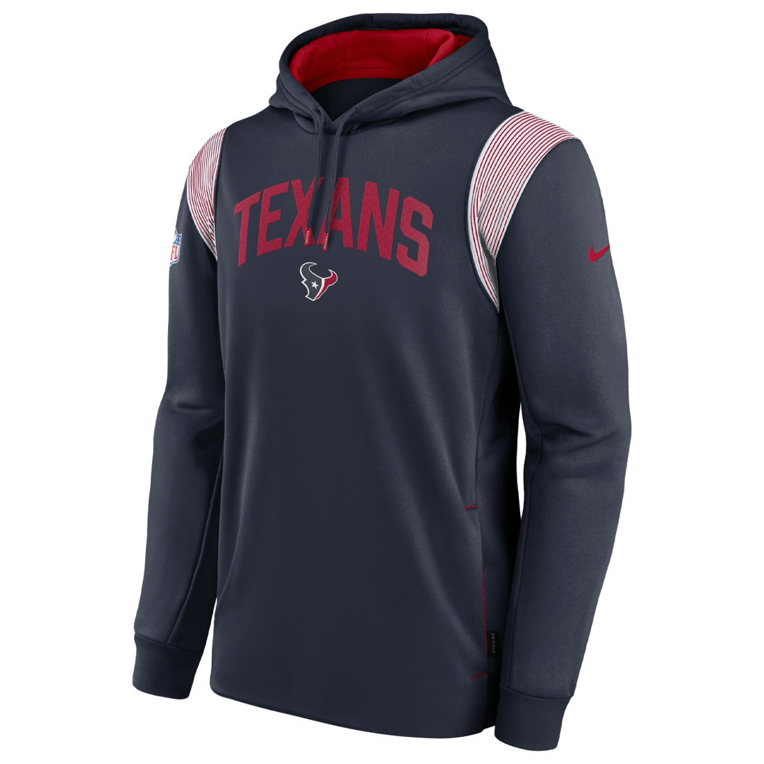 Houston Texans Sideline Athletic Stack Performance Pullover Hoodie - Navy on sale