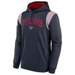 Houston Texans Sideline Athletic Stack Performance Pullover Hoodie - Navy on sale