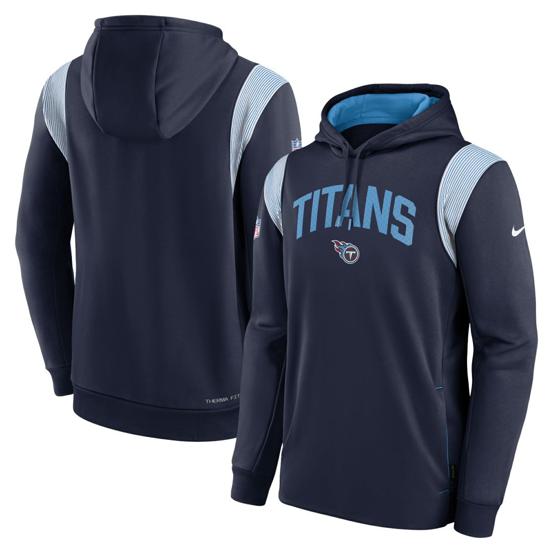 Tennessee Titans Sideline Athletic Stack Performance Pullover Hoodie - Navy for sale