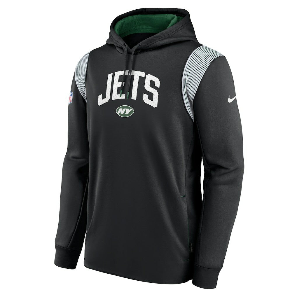 New York Jets Sideline Athletic Stack Performance Pullover Hoodie - Black for sale