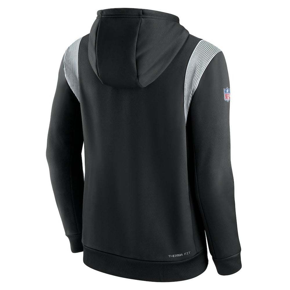 New York Jets Sideline Athletic Stack Performance Pullover Hoodie - Black for sale