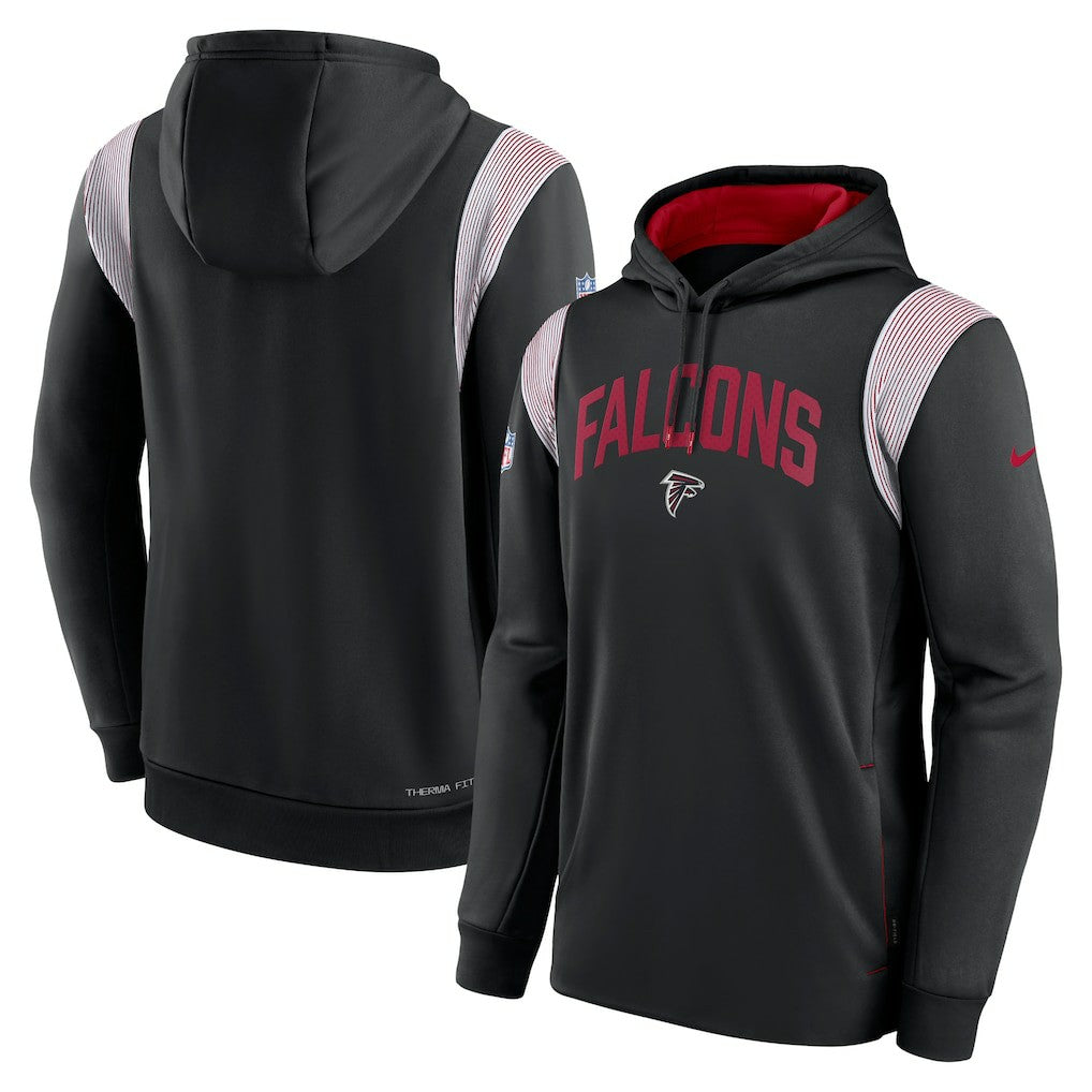 Atlanta Falcons Sideline Athletic Stack Performance Pullover Hoodie - Black online