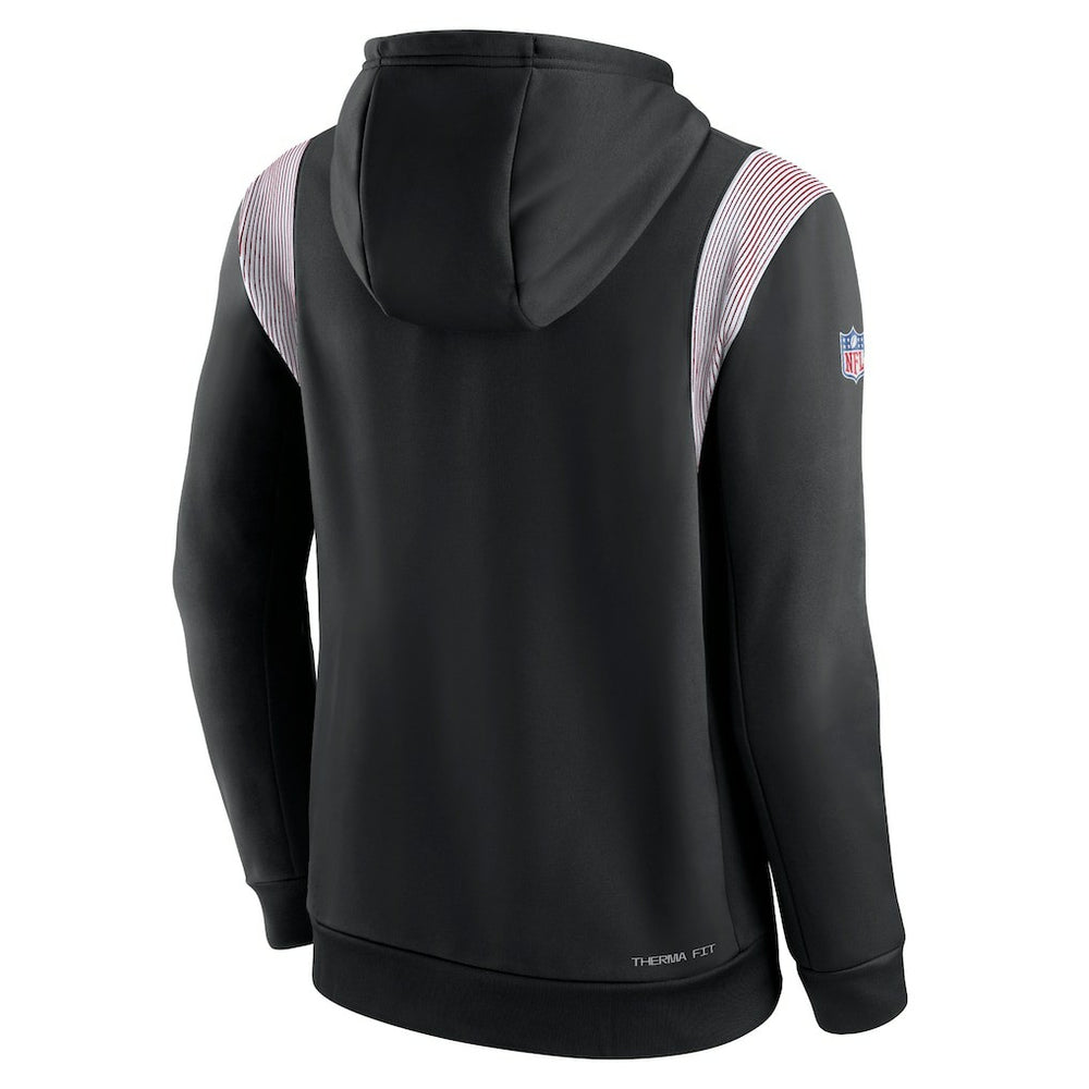 Atlanta Falcons Sideline Athletic Stack Performance Pullover Hoodie - Black online