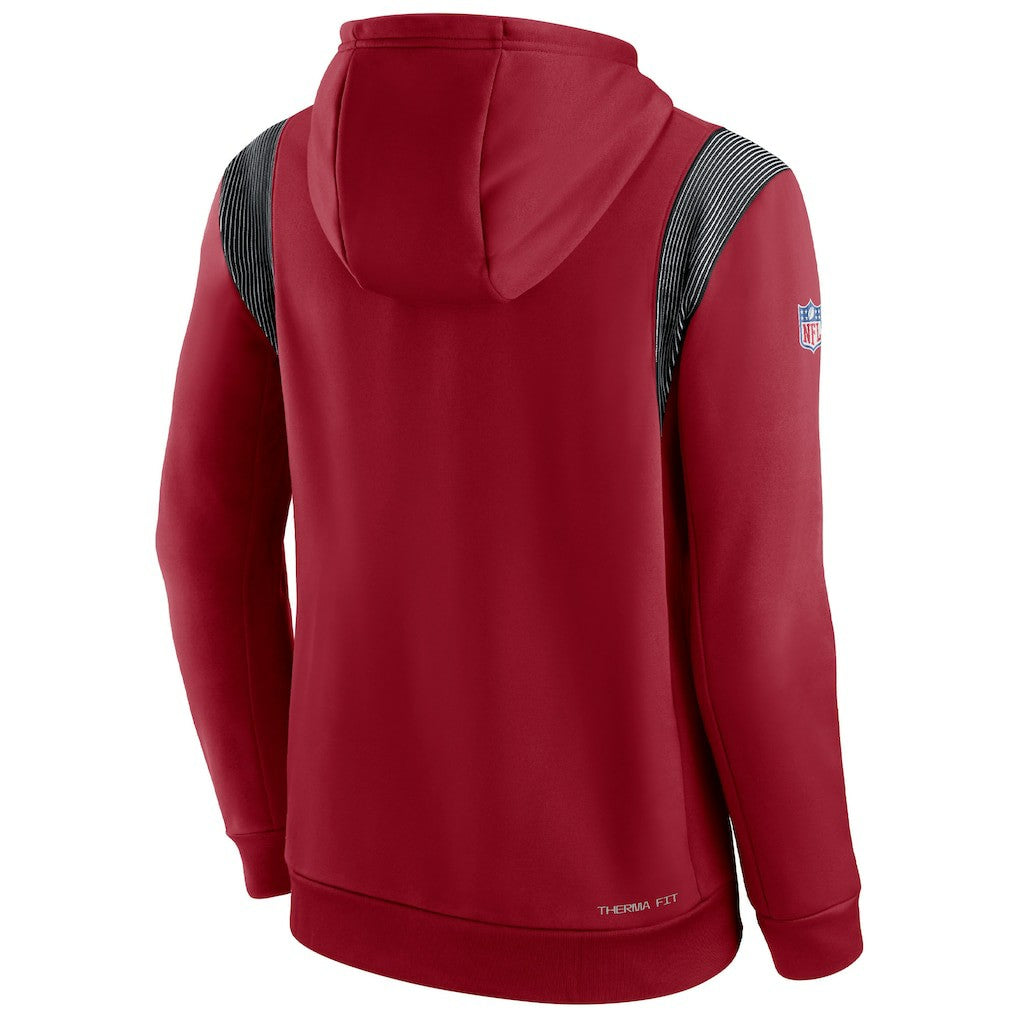 Arizona Cardinals Sideline Athletic Stack Performance Pullover Hoodie - Cardinal online