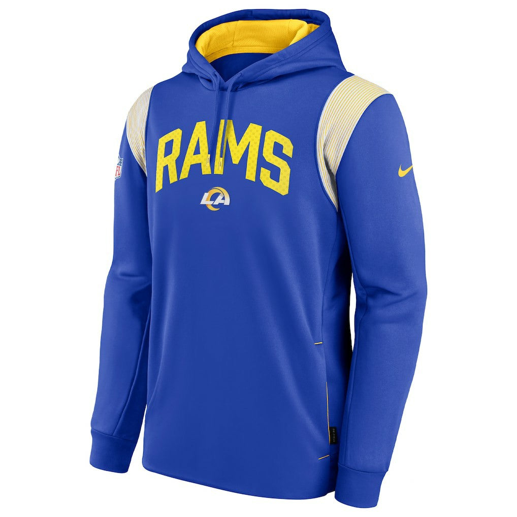 Los Angeles Rams Sideline Athletic Stack Performance Pullover Hoodie - Royal for sale