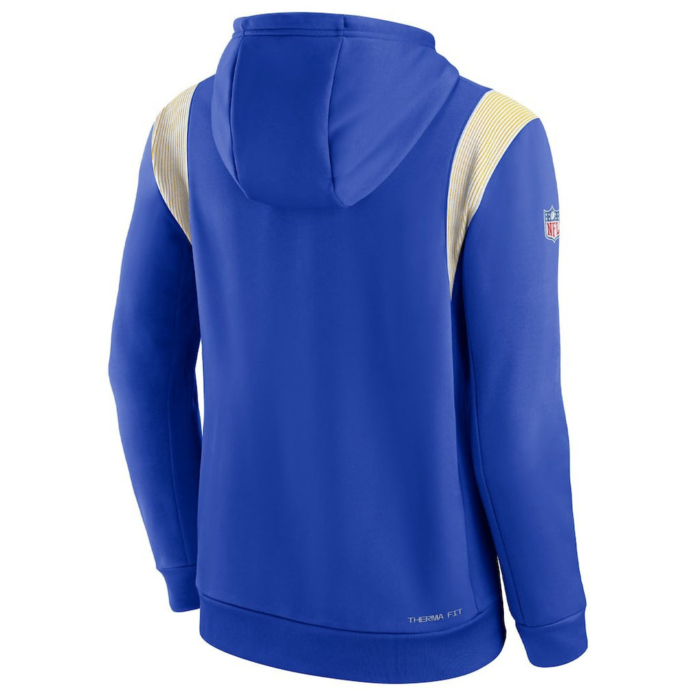 Los Angeles Rams Sideline Athletic Stack Performance Pullover Hoodie - Royal for sale