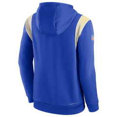 Los Angeles Rams Sideline Athletic Stack Performance Pullover Hoodie - Royal for sale