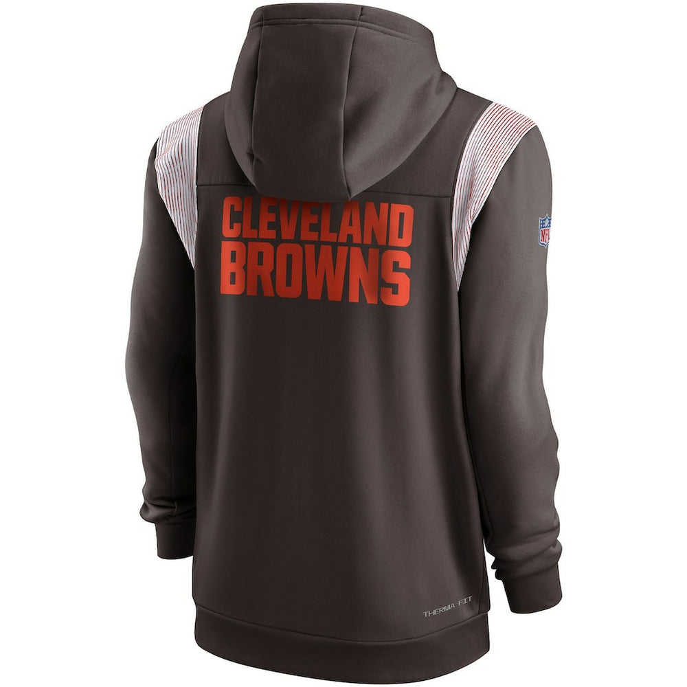 Cleveland Browns Performance Sideline Lockup Full-Zip Hoodie - Brown discount