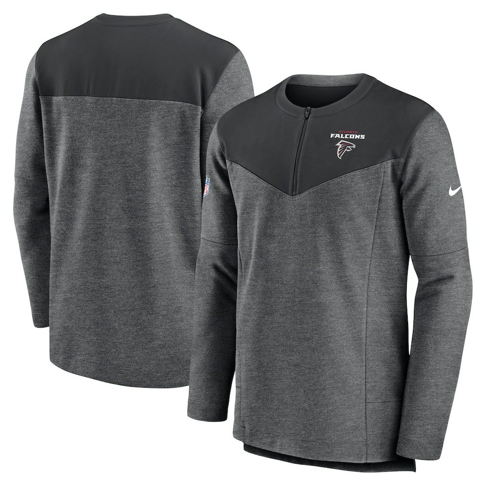 Atlanta Falcons Sideline Lockup Performance Quarter-Zip Top - Charcoal sale