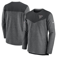 Atlanta Falcons Sideline Lockup Performance Quarter-Zip Top - Charcoal sale