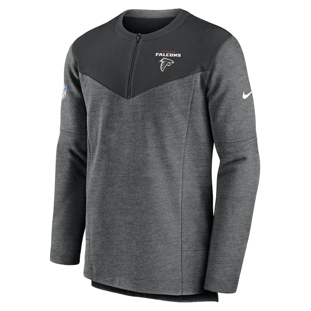 Atlanta Falcons Sideline Lockup Performance Quarter-Zip Top - Charcoal sale