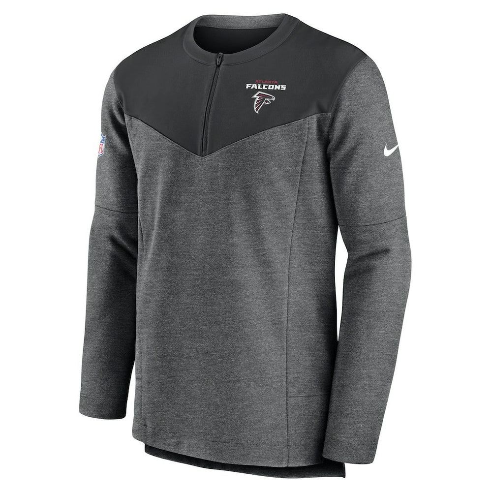 Atlanta Falcons Sideline Lockup Performance Quarter-Zip Top - Charcoal sale