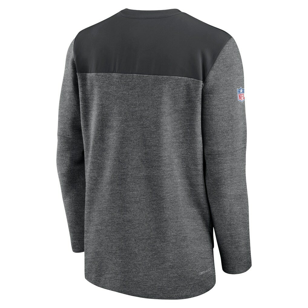 Atlanta Falcons Sideline Lockup Performance Quarter-Zip Top - Charcoal sale
