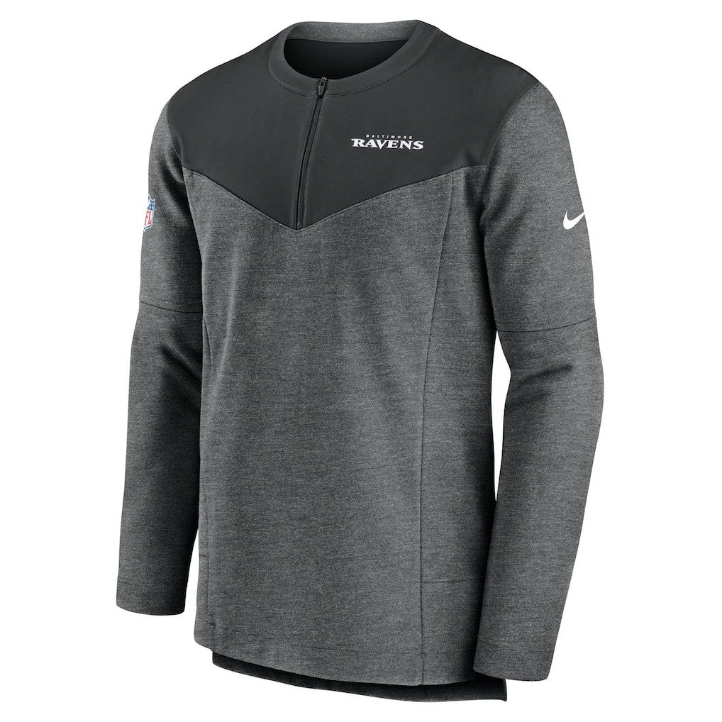 Baltimore Ravens Sideline Lockup Performance Quarter-Zip Top - Charcoal on sale
