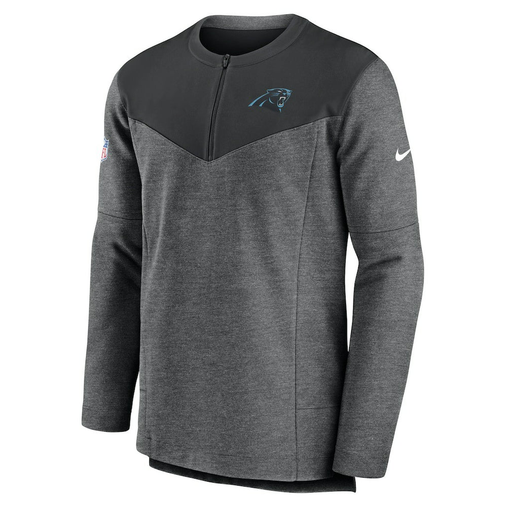 Carolina Panthers Sideline Lockup Performance Quarter-Zip Top - Charcoal cheap