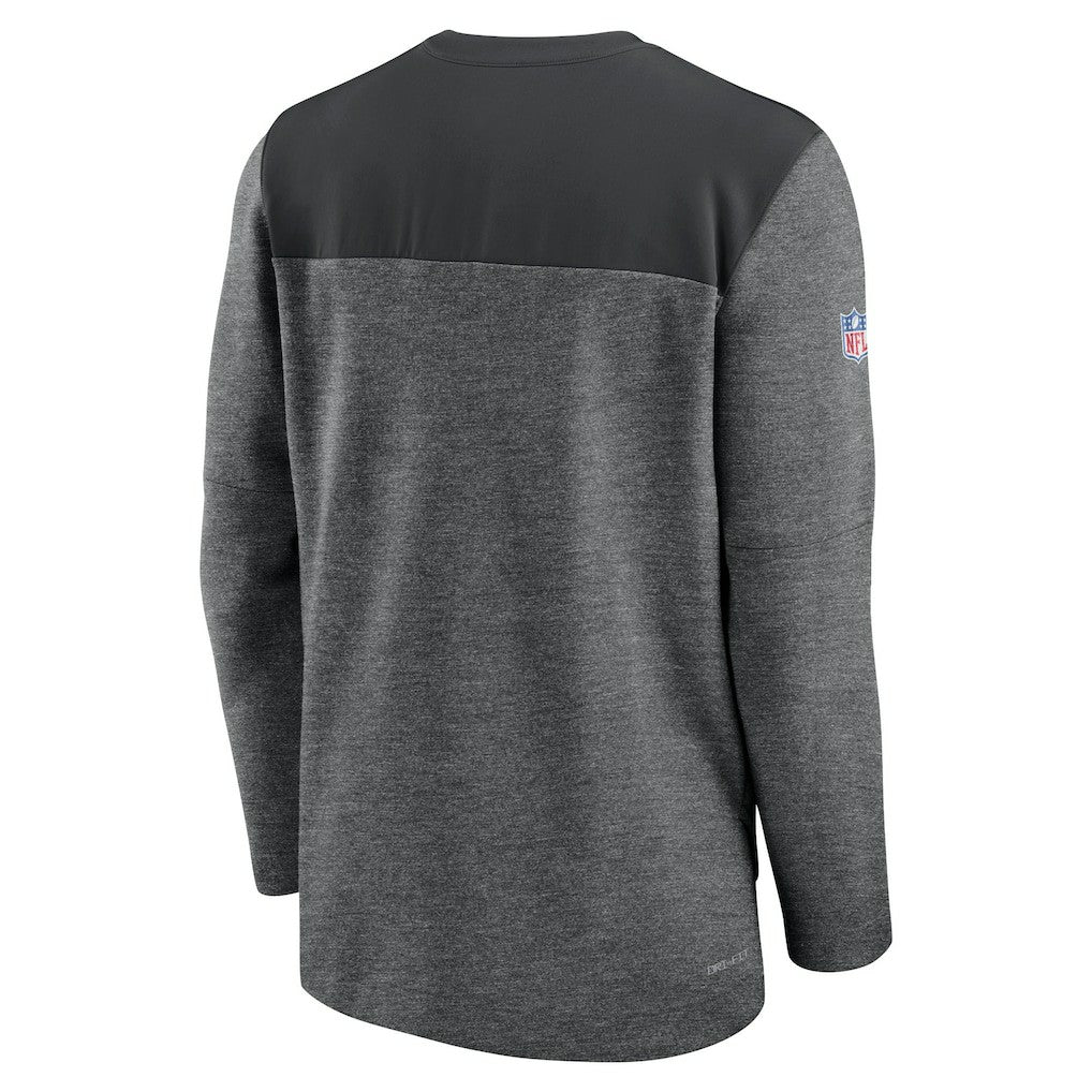 Carolina Panthers Sideline Lockup Performance Quarter-Zip Top - Charcoal cheap