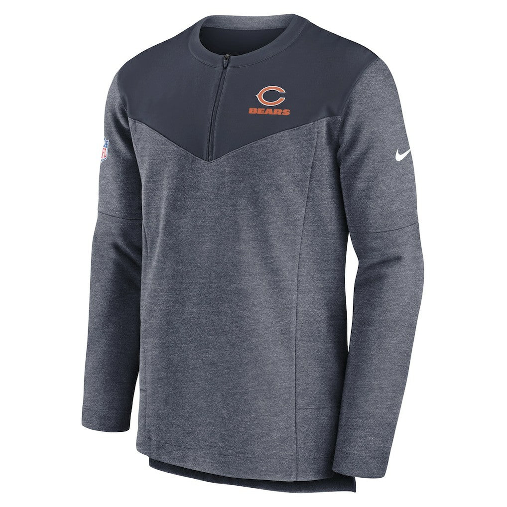 Chicago Bears Sideline Lockup Performance Quarter-Zip Top - Navy sale