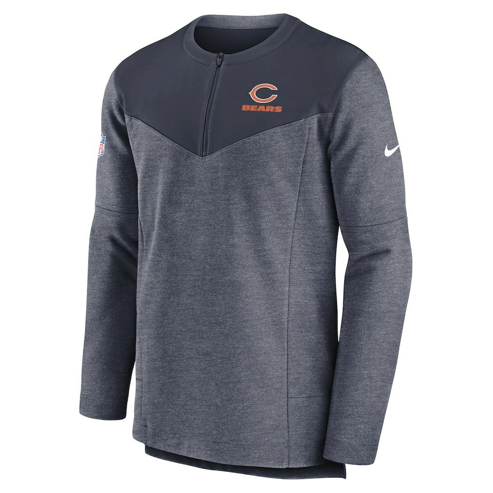 Chicago Bears Sideline Lockup Performance Quarter-Zip Top - Navy sale